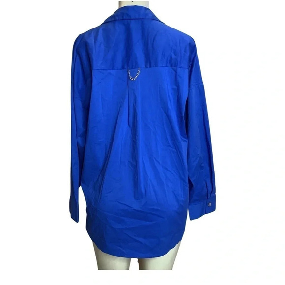 NY Collection Blue Button Shirt Size 1X New With Tags - Picture 6 of 7
